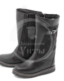 Унты женские кожаные черные
